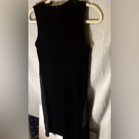 Vintage 90s Molly Malloy Velvet Panel Shift Dress Size 6 Velvet Back Sleeveless - Picture 4 of 11